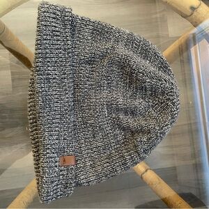 Roots Black and Gray Knit Beanie